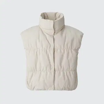 UNIQLO:C 다운롭 베스트 S 베이지