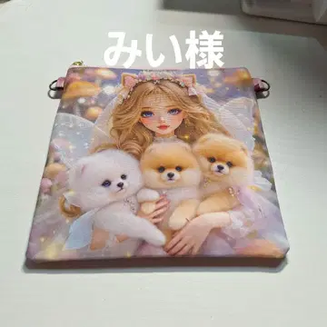 초레어 패널 원단 핸드메이드 양면 패널 플랫 파우치
