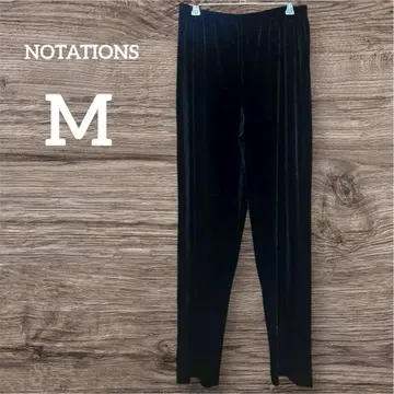 NOTATIONS 벨로아 블랙 팬츠 M 사이즈 바지