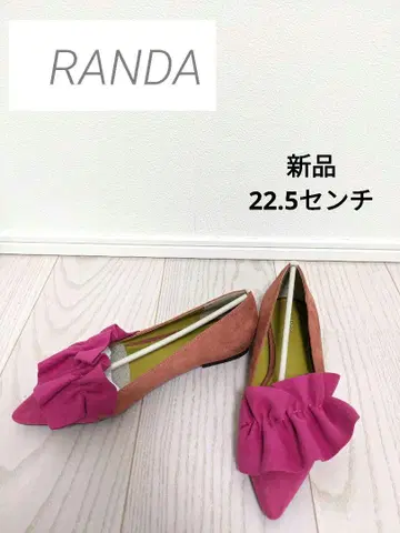 [RANDA] 바이컬러 프릴 플랫 펌프스 22.5cm