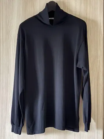 AURALEE LUSTER PLAITING HI NECK L/S TEE