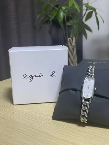[거의 미사용] 에네스베 실버 메탈 체인 시계