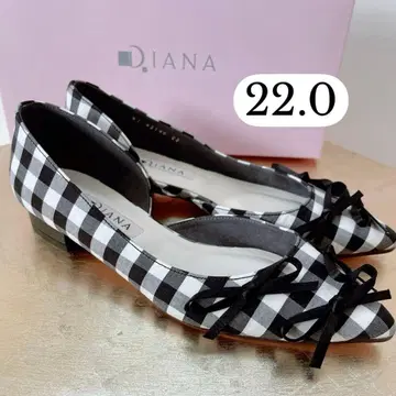 다이애나 푸치 리본 체크 플랫 펌프스 22.0