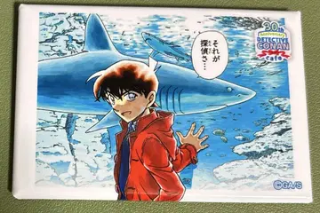 명탐정 코난 30주년 기념 카페 스퀘어형 캔뱃지 수족관 에피소드 제로