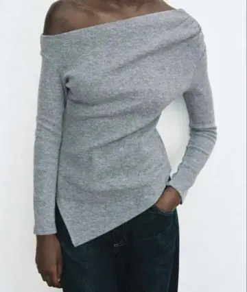 ZARA 소프트 비대칭 상의 L 사이즈