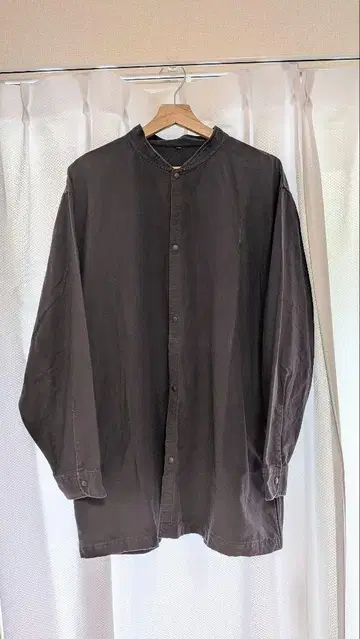 무인양품 스탠드 카라 풀 스냅 셔츠 L-XL
