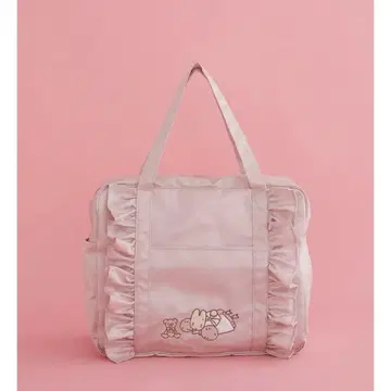 Maison de FLEUR 프릴 보스턴 백 마롱 크림