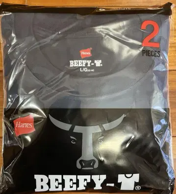 Hanes BEEFY-T L 사이즈 2장 세트 네이비