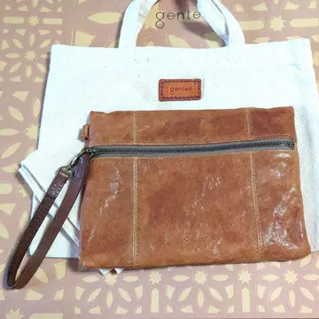 미사용 겐텐 플랫 파우치