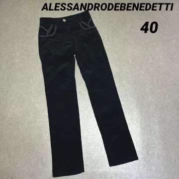 AlessandroDeBenedetti 스키니 블랙 코듀로이