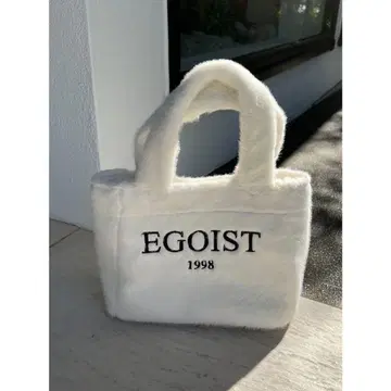 egoist 인조 모피 로고 미니 토트백
