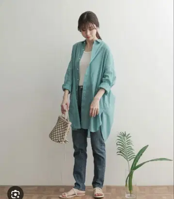 어반 리서치 도어스 라미 코튼 빅 셔츠