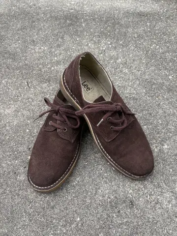 브라운 스웨이드 드레스 슈즈 lee 27cm