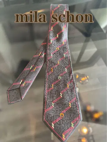 [ 새상품급 ] mila schon 미라 쇼운/넥타이 / 고급 실크