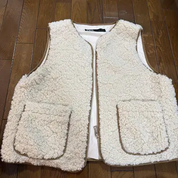 ZARA 아이보리 보아 자켓 USA M