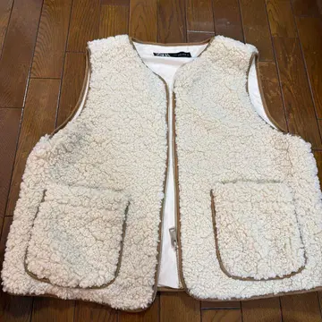 ZARA 아이보리 보아 자켓 USA M