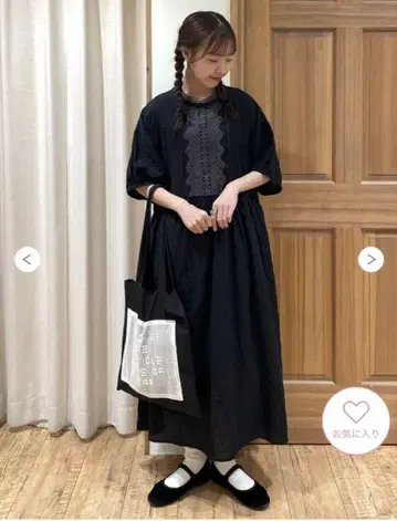 사만사 모스모스 플라켓 레이스 절개 원피스