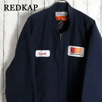 레어 사이즈! REDCAP 멕시코제 US 기업 로고 와펜 봄버 자켓
