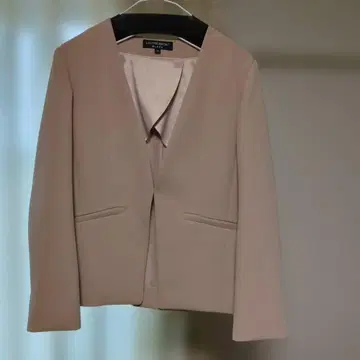 LAUTREAMONT 노카라 자켓 36 핑크 베이지