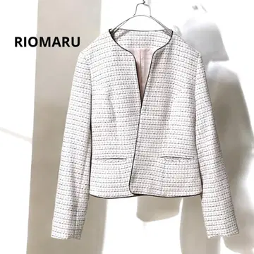 RIOMARU 트위드 자켓 노카라 9호 M 사이즈 시치고산 입학식