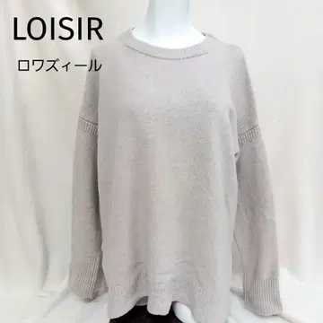LOISIR 로와지르 니트 스웨터 엘보 패치 울 루즈핏