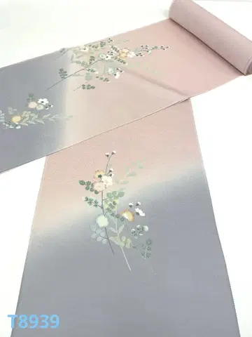 츠케사게 손 그림 문양 디자인 순수 실크 옷감