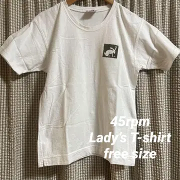 45rpm 토끼 프린트 반팔 T셔츠