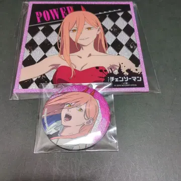 체인소 맨 POPUP 글리터 캔뱃지 색지 파워