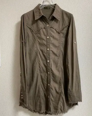 goa 롱 기장 긴팔 셔츠 브라운