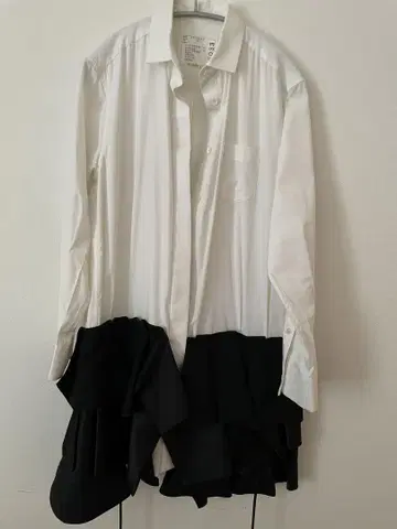 Sacai 화이트/블랙 원피스