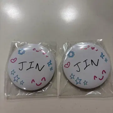 JIN 캔뱃지 2개 세트 새상품