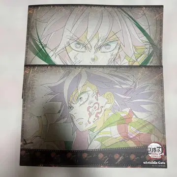 ufotable cafe 콜라보레이션 카페 토미오카 기유 런치매트 2장
