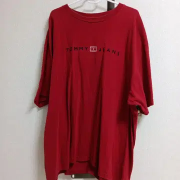 TOMMY JEANS 레드 T셔츠 XXL