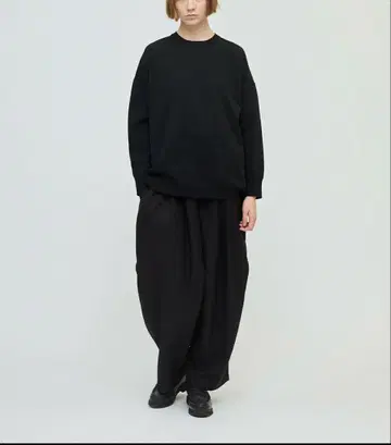 mizuiro ind 크루넥 와이드 풀오버 라이트 그레이 새상품급