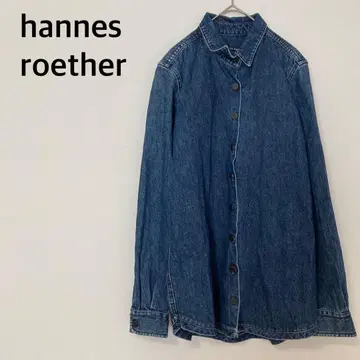 hannes roether 하네스 루저 데님 셔츠 코튼 100% 남성용