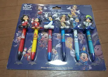 미사용 도쿄 디즈니 리조트 30주년 볼펜 6개 세트 미키 한정판