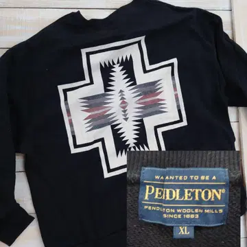 Pendleton XL 블랙 맨투맨 백 프린트 블랙