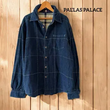 PAL'LAS PALACE 인디고 셔츠 네이비 나염 사이즈 4