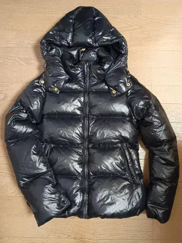 Johnbull 다운 자켓 Y2K 광택 블랙 다운