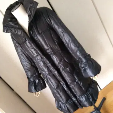 롱 기장 블랙 다운 자켓 L [ 미사용품 ]