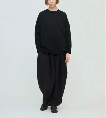 mizuiro ind 크루넥 와이드 풀오버 블랙 새상품급
