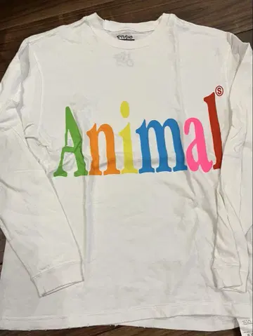 Animal 컬러풀 로고 빈티지 가공 T셔츠 론 헤르만