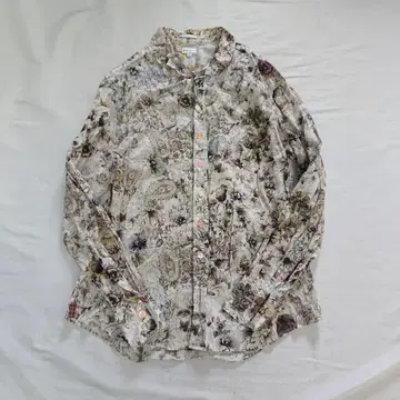 Paul Smith 꽃무늬 페이즐리 코튼 긴팔 셔츠 L