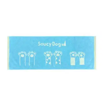 SaucyDog 강아지 손 페이스 타월 스카이블루