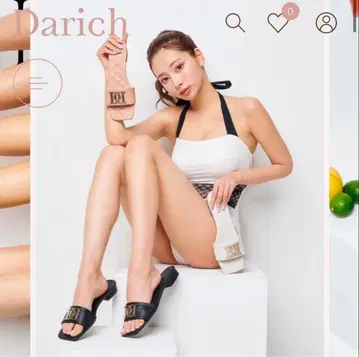 다리치 DD 플랫 퀼팅 샌들 블랙