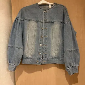 coca 데님 볼륨 슬리브 자켓 L 라이트 블루