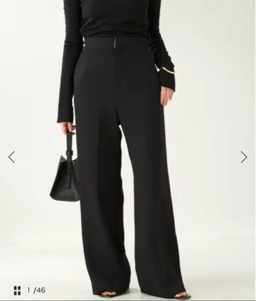 Plage MY minimal fit wide 팬츠 38 블랙