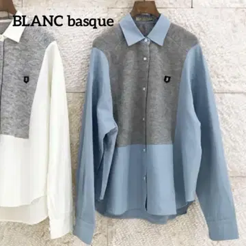 택 포함 새상품 BLANC basque 긴팔 셔츠 블라우스 size 38