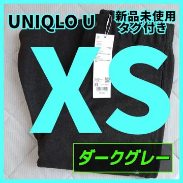 UNIQLO U 브러쉬드 맨투맨 와이드 팬츠 다크 그레이 XS