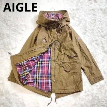[ 새상품급 ] AIGLE 에이글 레트로스타 나일론 마운틴 후드티 그린